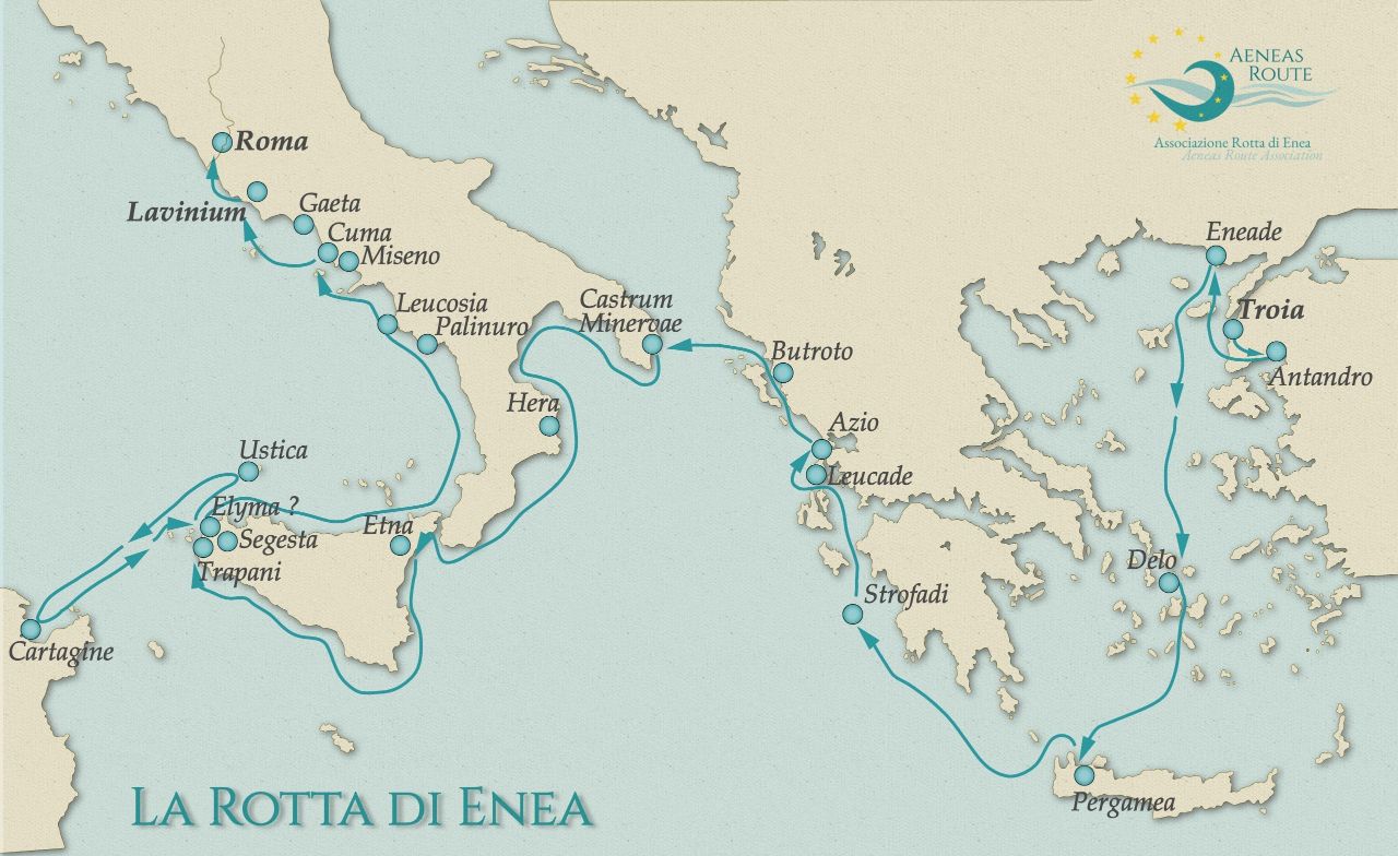 rotta di enea lazio